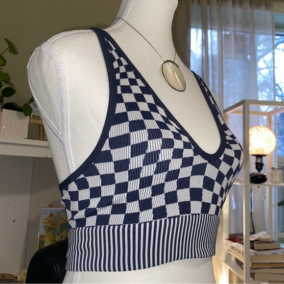 🏁Garage Trippy Checkered Bralette🏁 - Picture 2 of 5